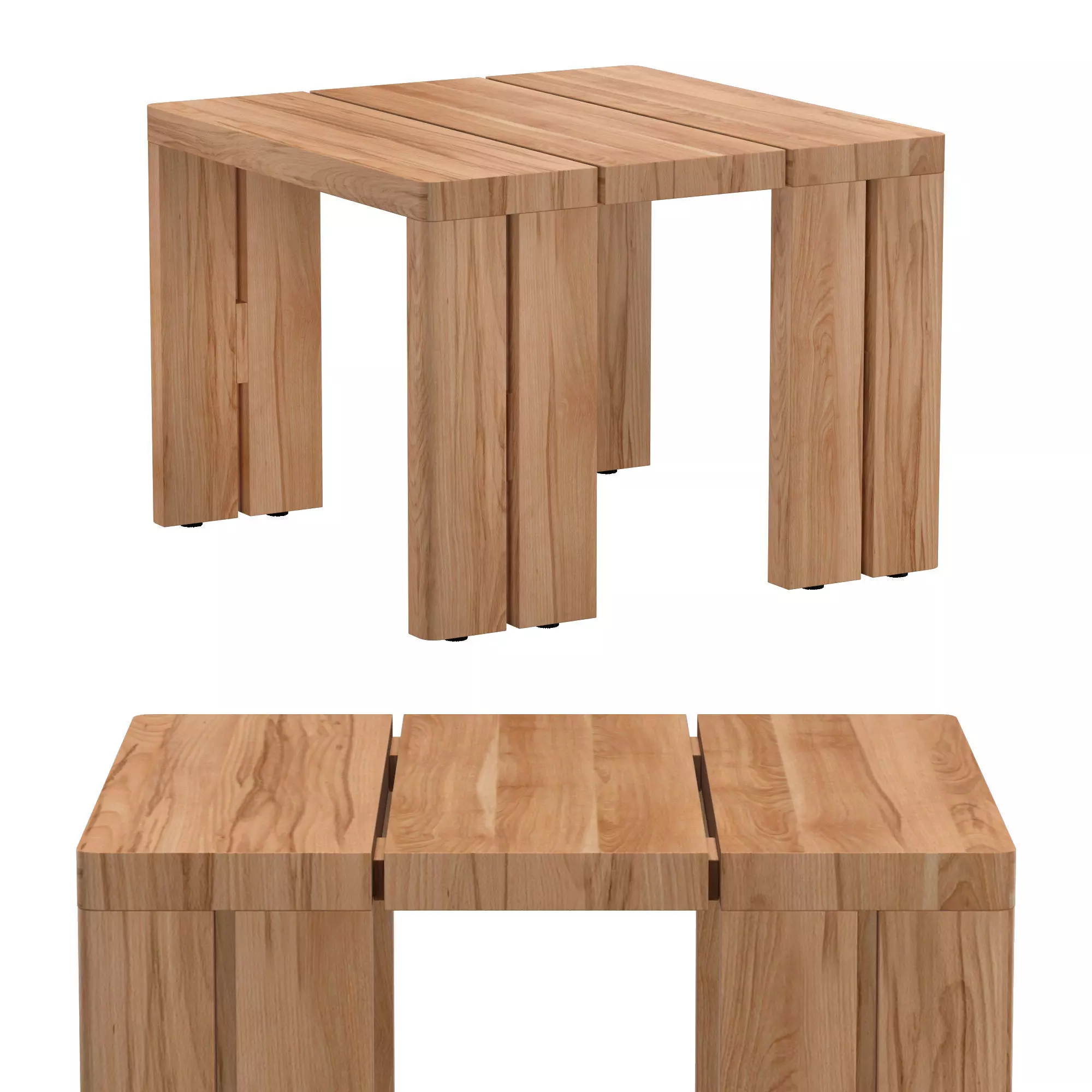 MATIRA TEAK SQUARE SIDE TABLE 3D model_0