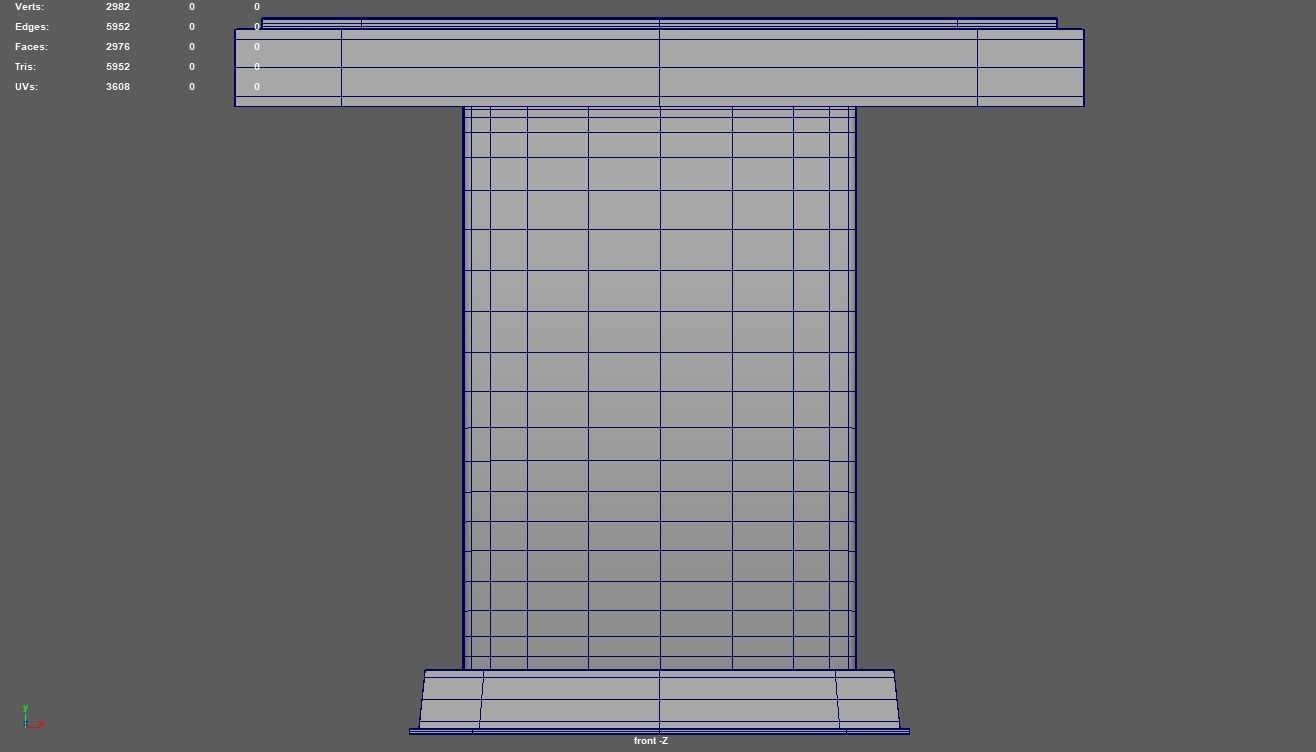 Modern Luxury Dinner Table Low-poly 3D model_11