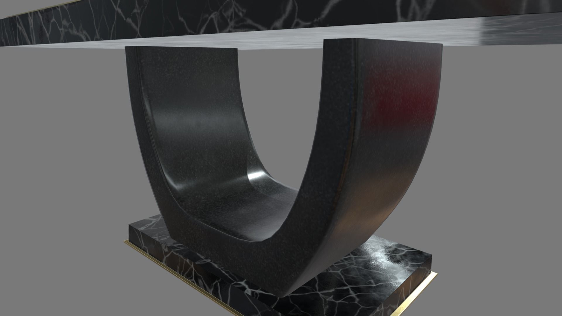 Modern Luxury Dinner Table Low-poly 3D model_5