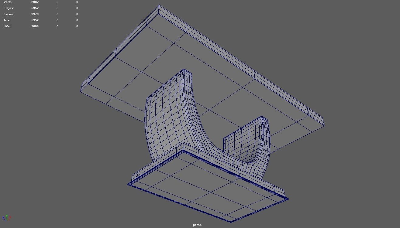 Modern Luxury Dinner Table Low-poly 3D model_13