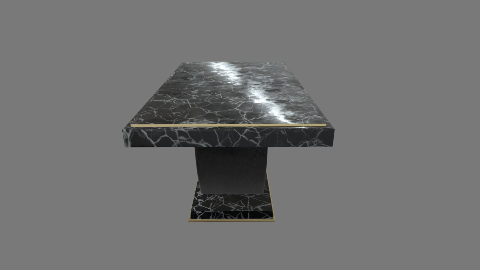 Modern Luxury Dinner Table Low-poly 3D model_3