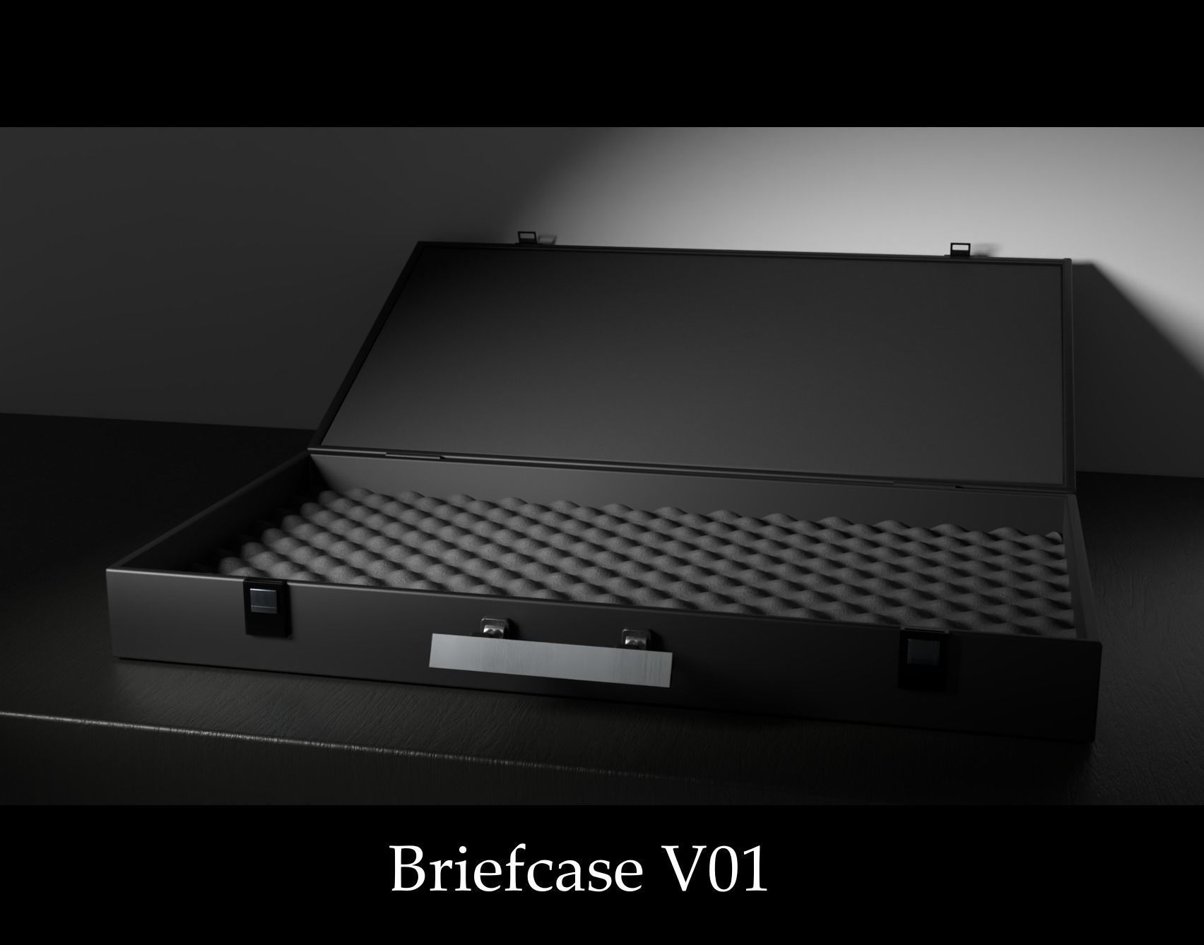 Briefcase Design with rigging - V1 3D model_14