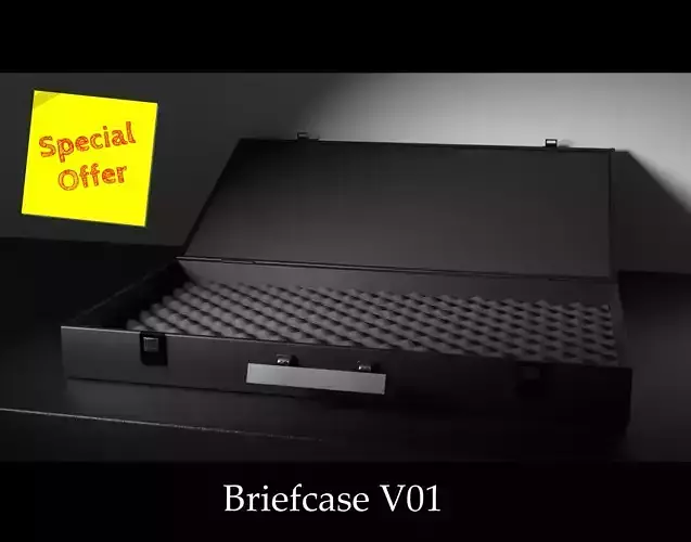 Briefcase Design with rigging - V1 3D model
