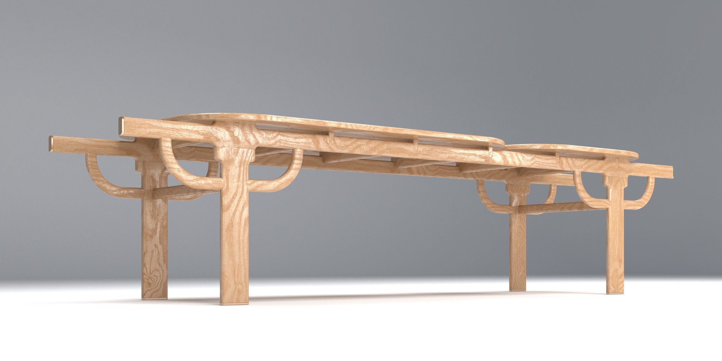 PALANQUIN TABLE 02 Low-poly 3D model_4