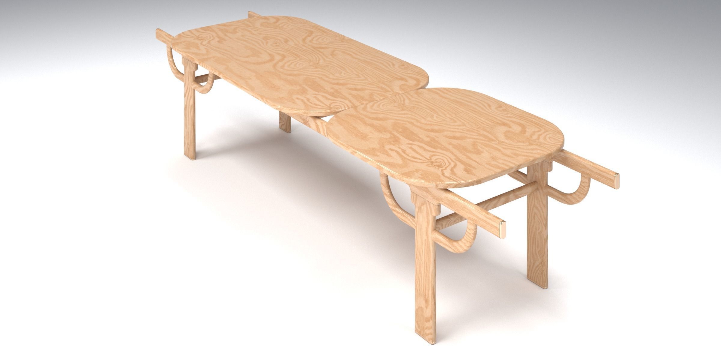 PALANQUIN TABLE 02 Low-poly 3D model_7