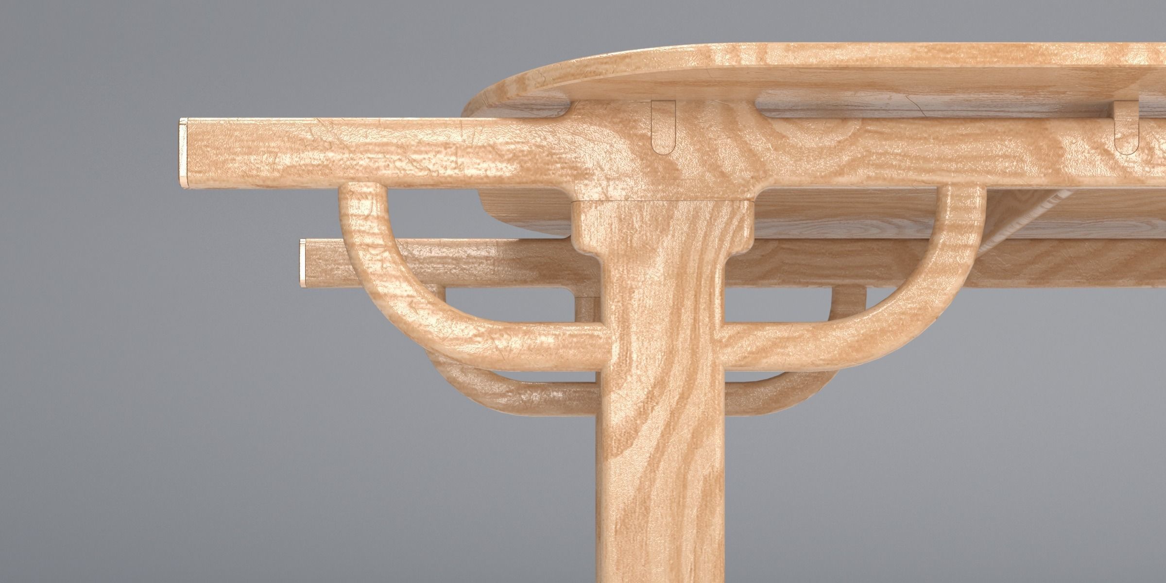 PALANQUIN TABLE 02 Low-poly 3D model_8