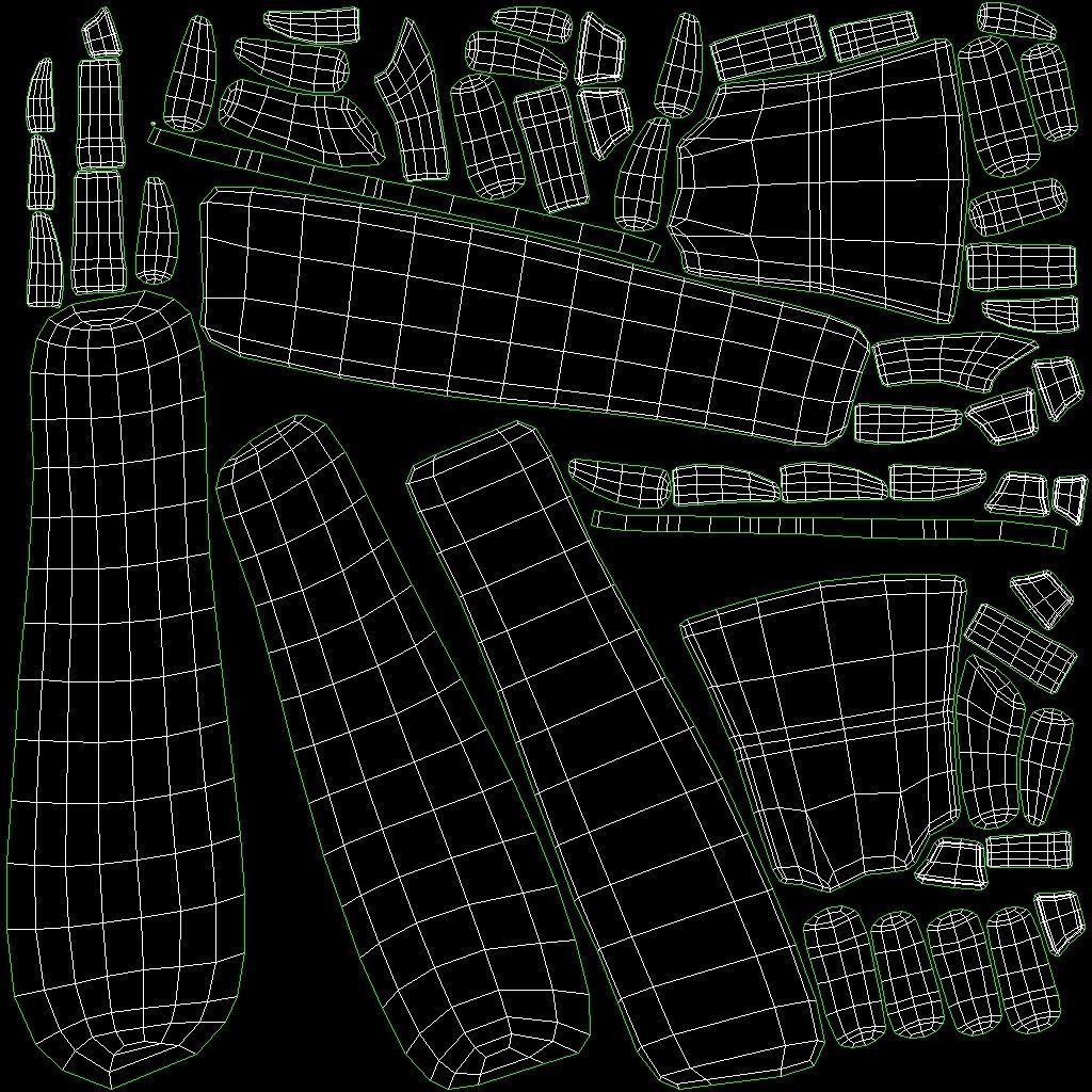 Steampunk Mechanical Robot Hand Rig Low-poly 3D model_27