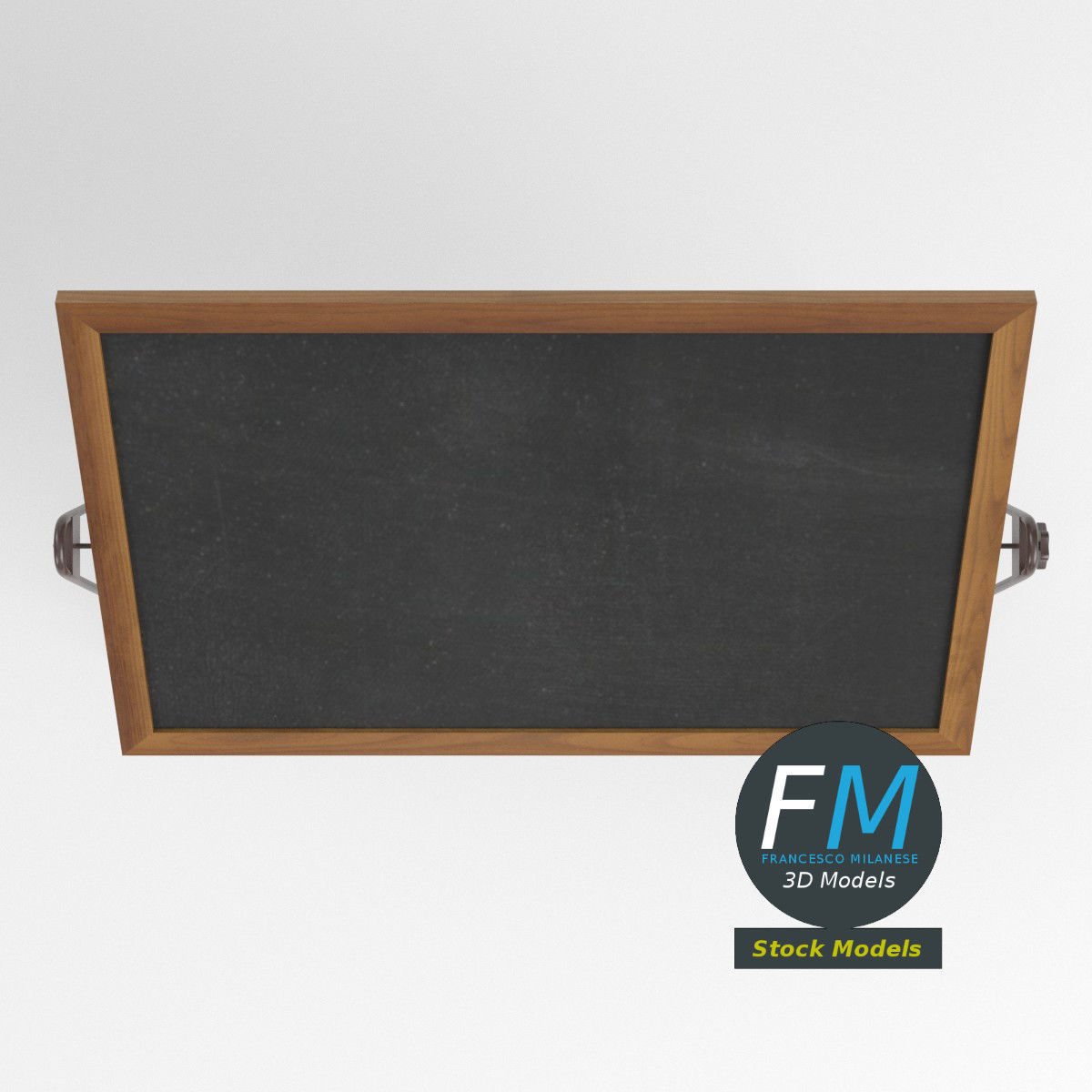Reversible school chalkboard 3D model_6