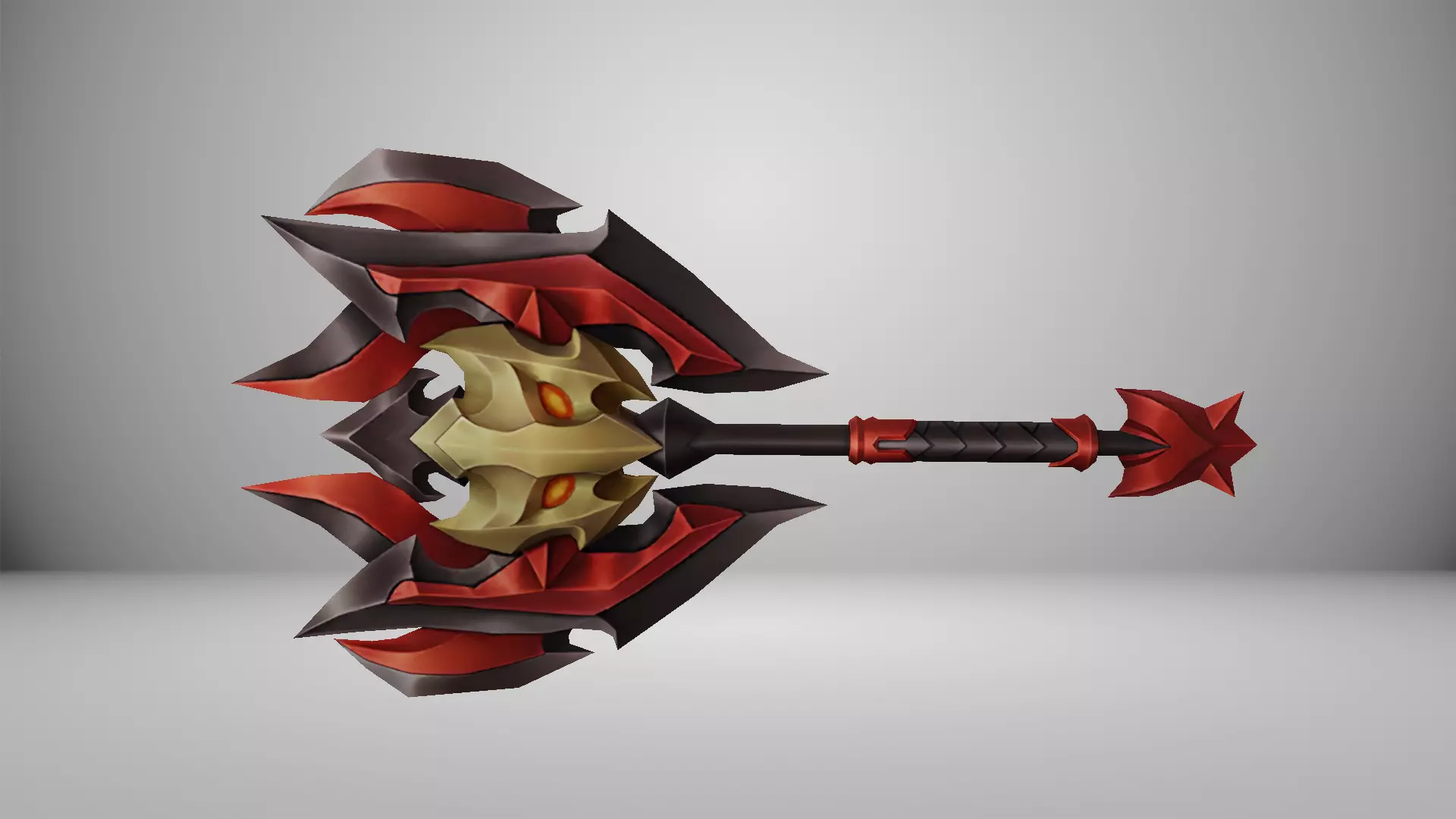 Futuristic Axe Low-poly 3D model_0