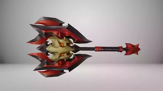 Futuristic Axe Low-poly 3D model