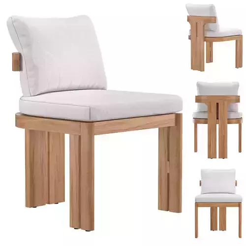 MATIRA TEAK SIDE CHAIR 3D model