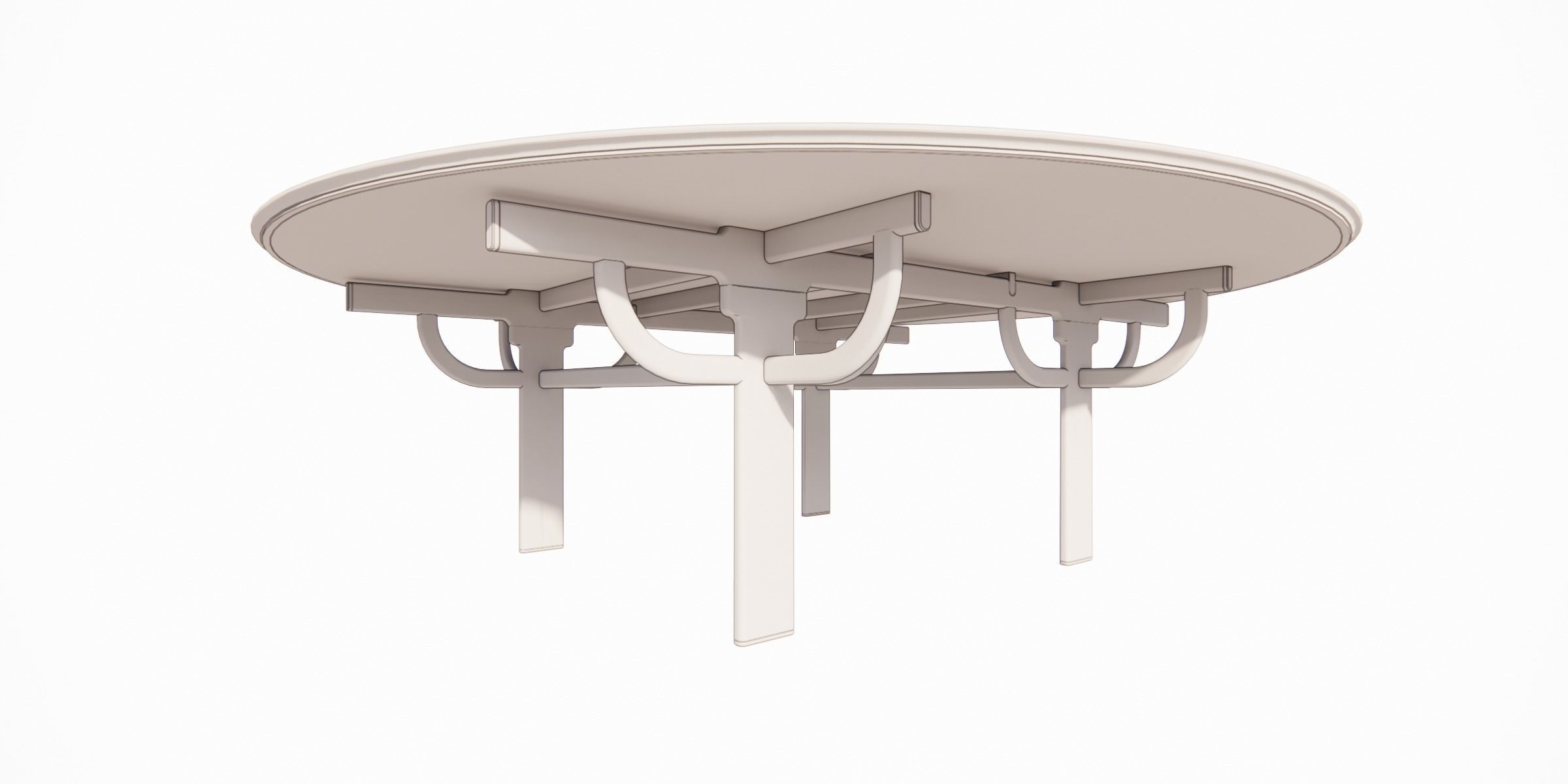 PALANQUIN TABLE SET Low-poly 3D model_29