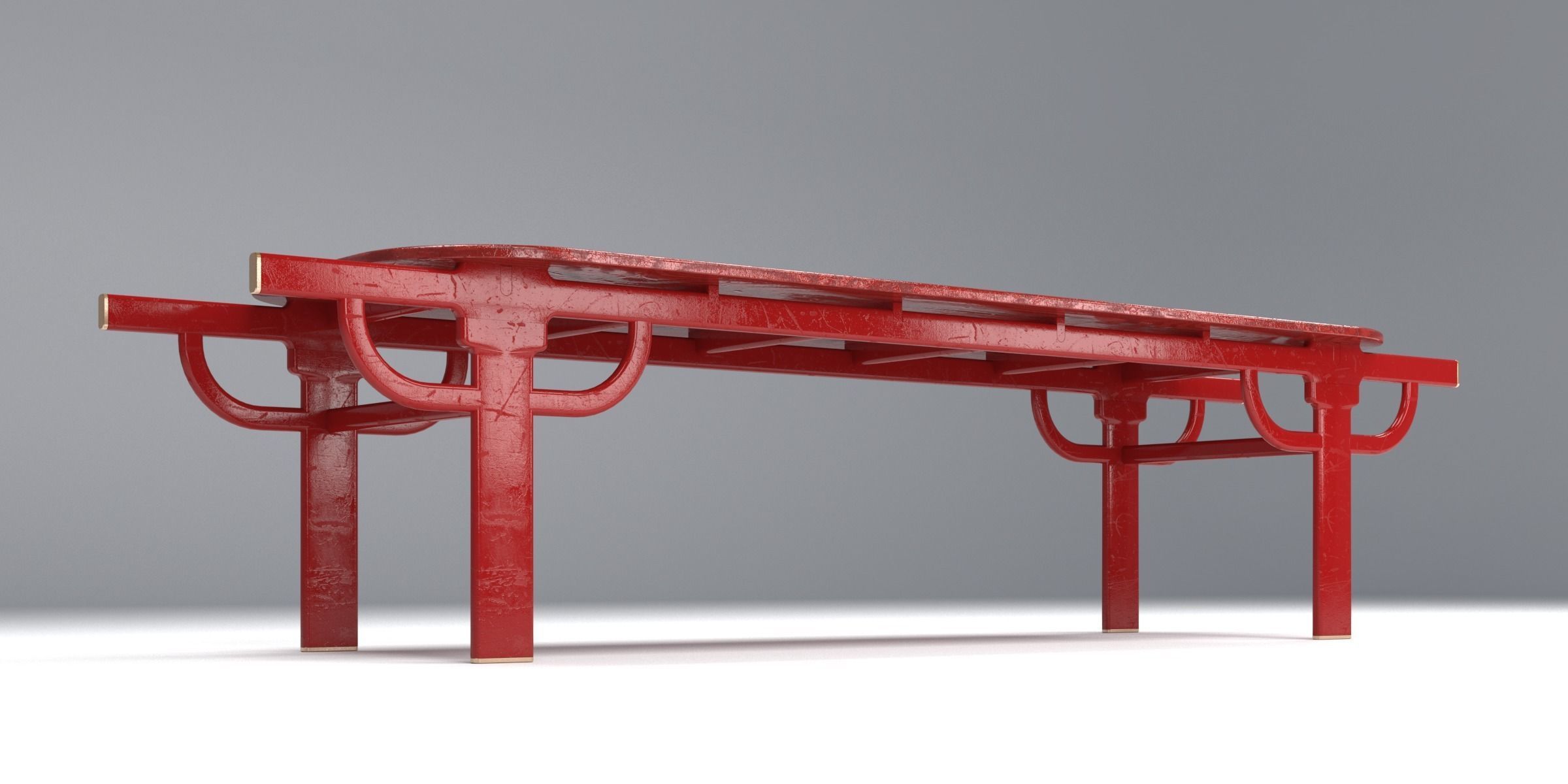 PALANQUIN TABLE SET Low-poly 3D model_3
