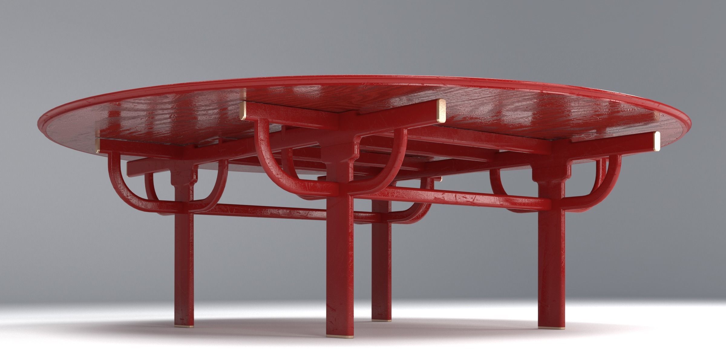 PALANQUIN TABLE SET Low-poly 3D model_26