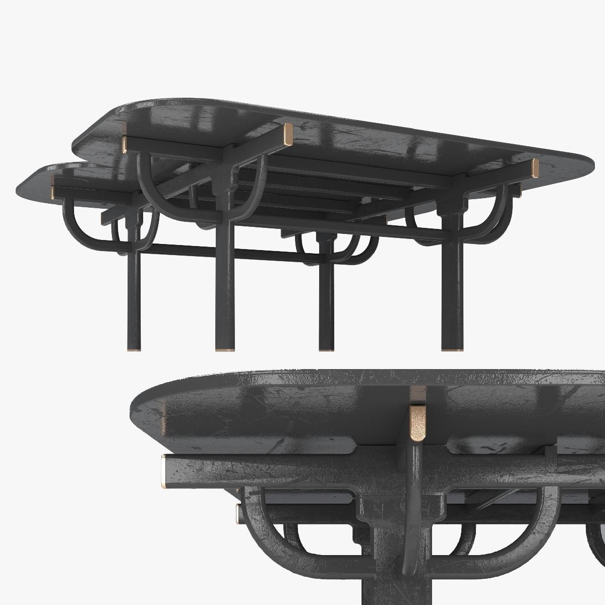 PALANQUIN TABLE SET Low-poly 3D model_32