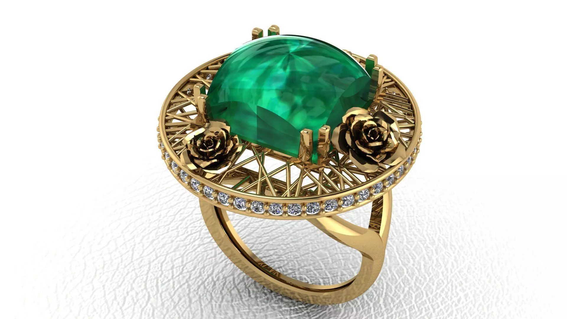 Fashion Ring Diamond 3D print model_0