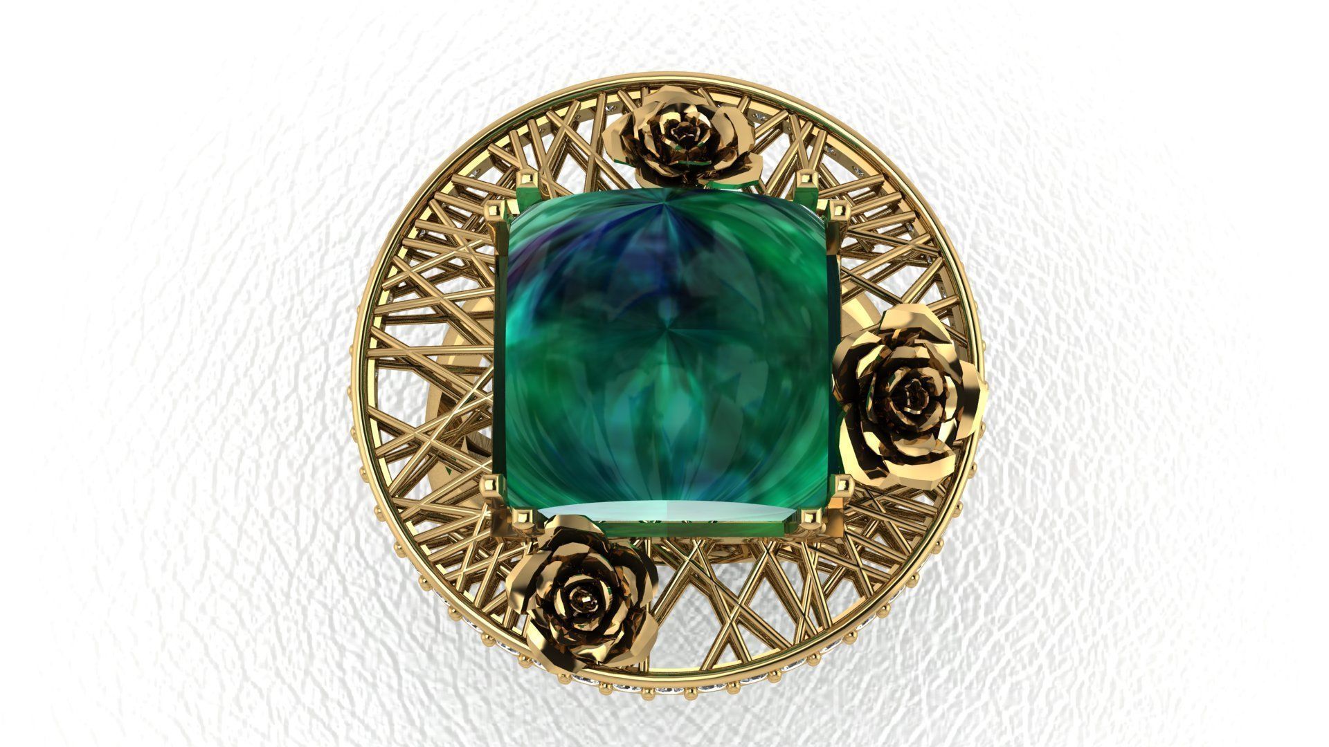 Fashion Ring Diamond 3D print model_2