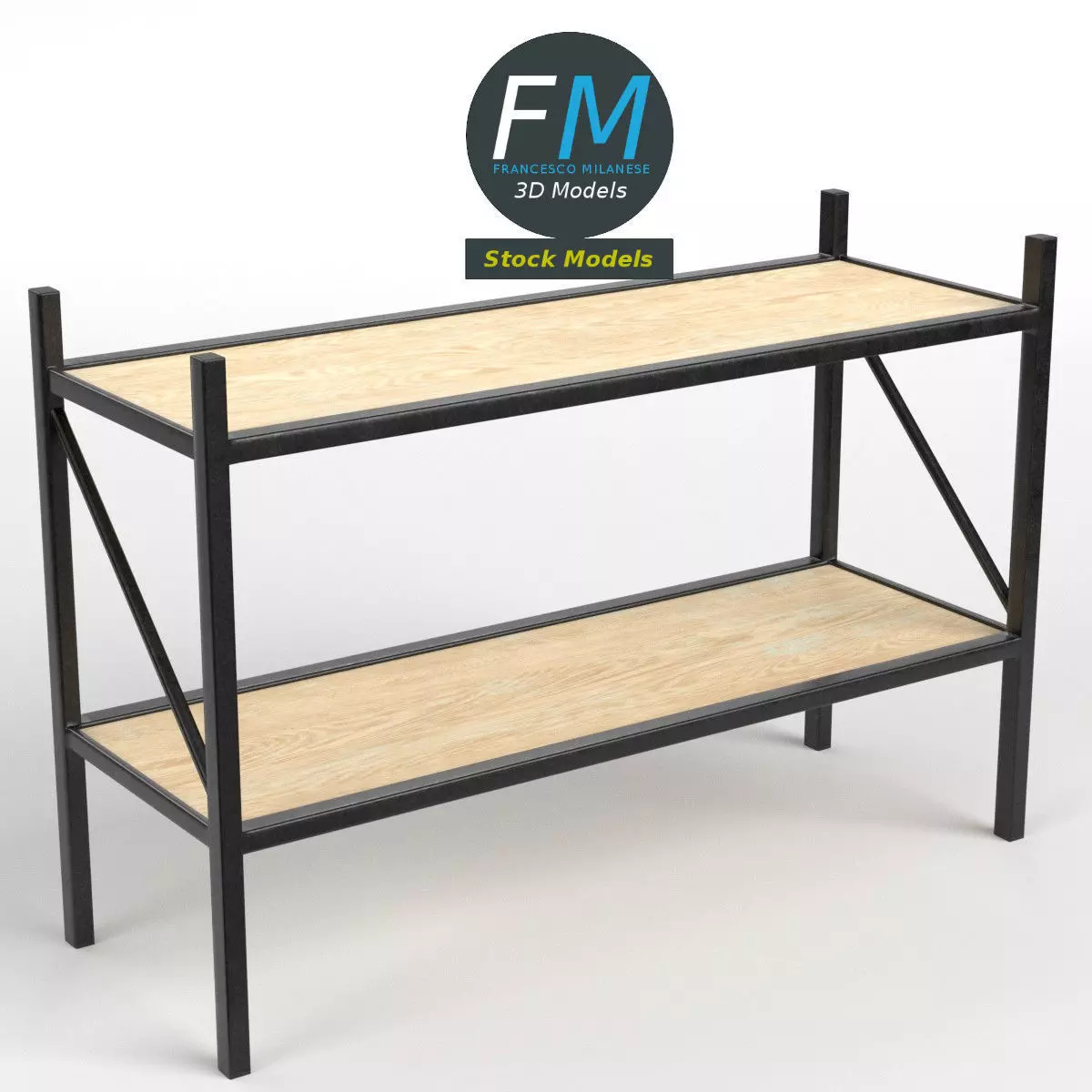 Small storage rack 3D model_0