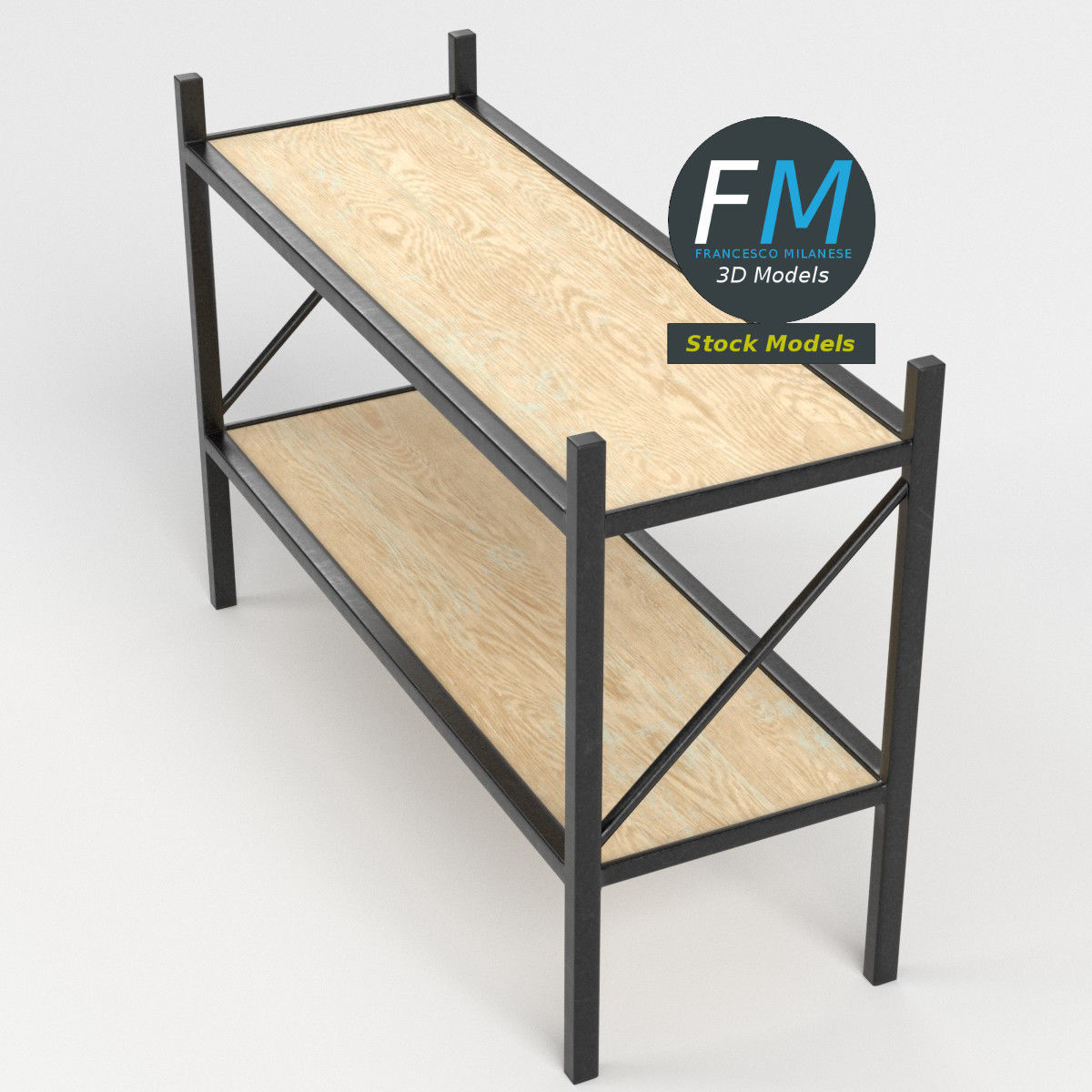 Small storage rack 3D model_2