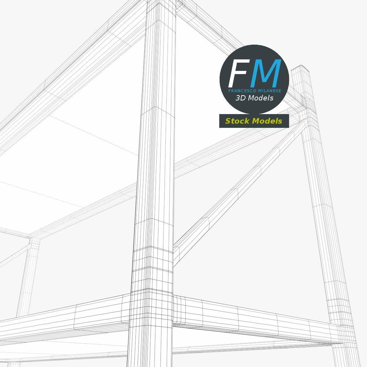 Small storage rack 3D model_8