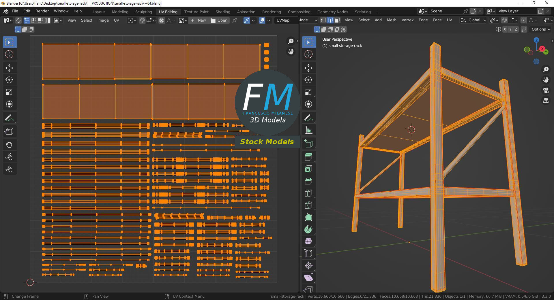Small storage rack 3D model_10