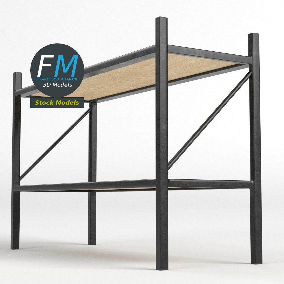 Small storage rack 3D model_3