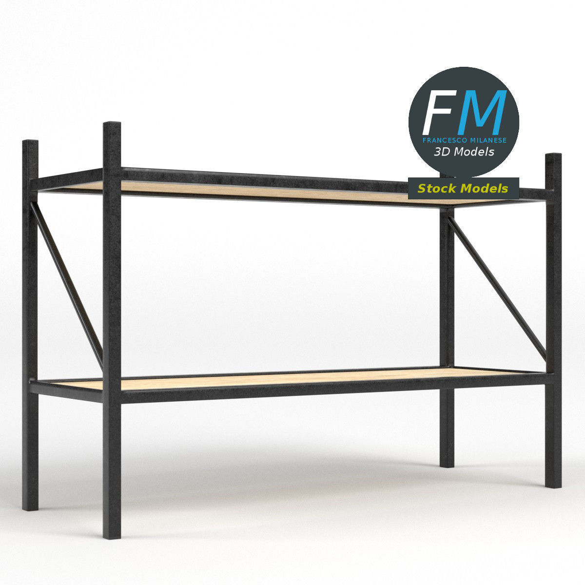 Small storage rack 3D model_4