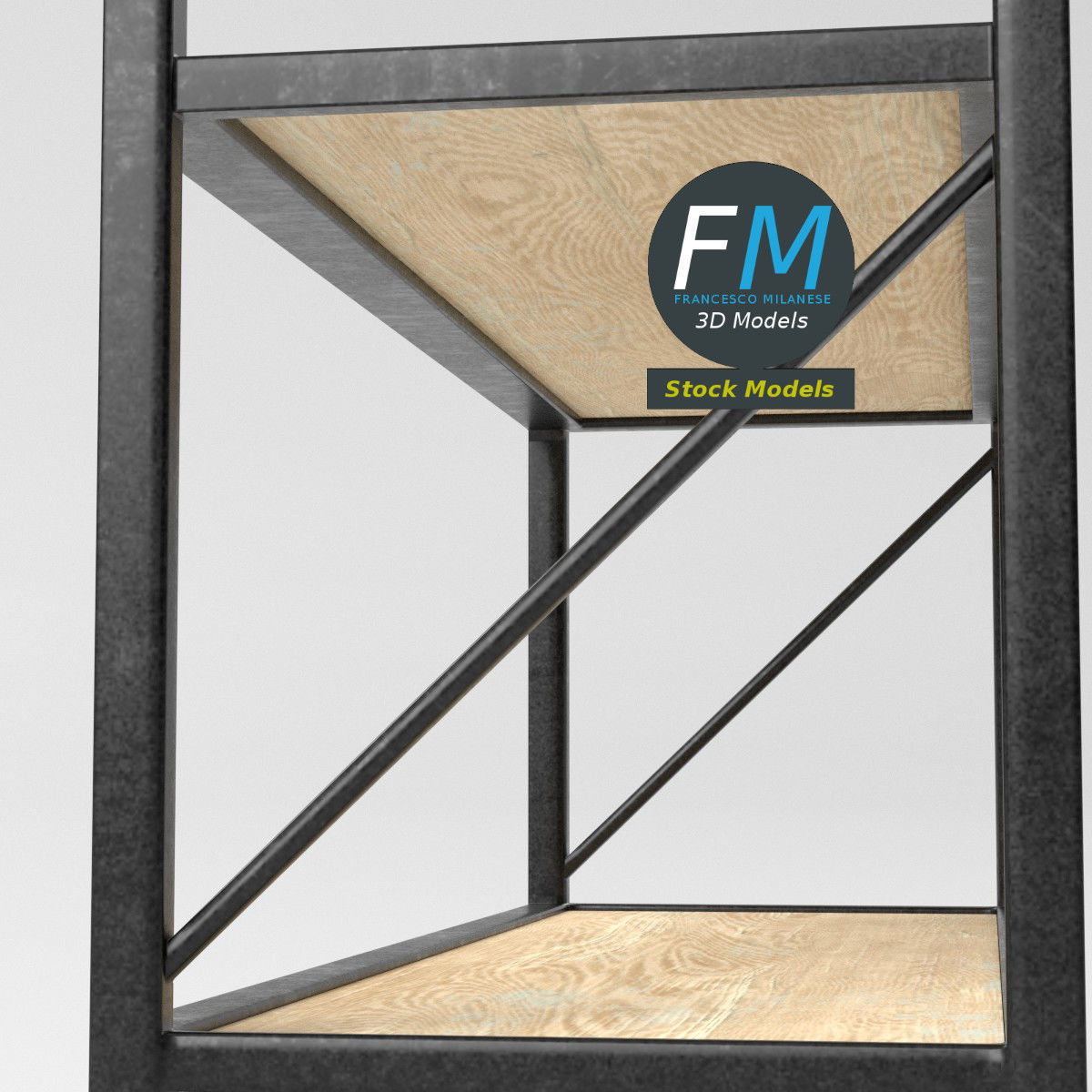 Small storage rack 3D model_5