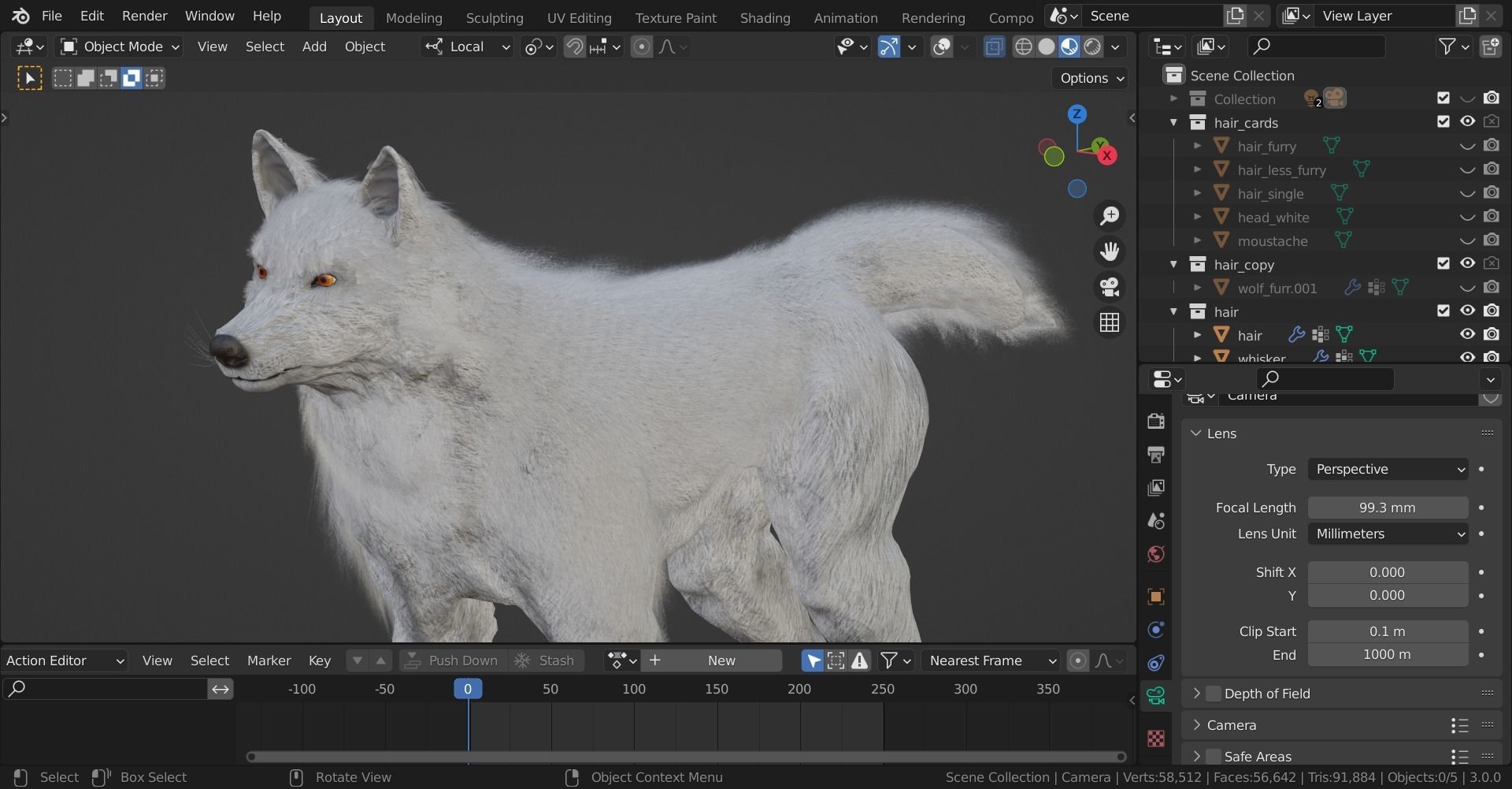 Wolf Rigged Animated Low-poly 3D model_38