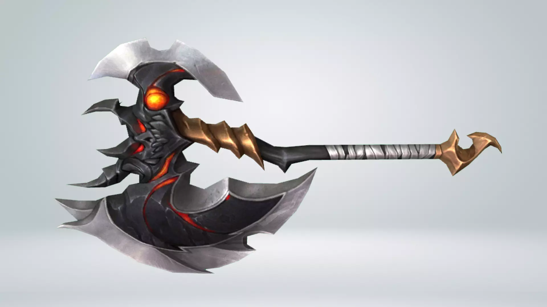 Futuristic Axe Low-poly 3D model_0