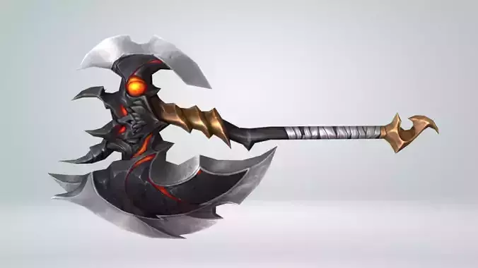 Futuristic Axe Low-poly 3D model