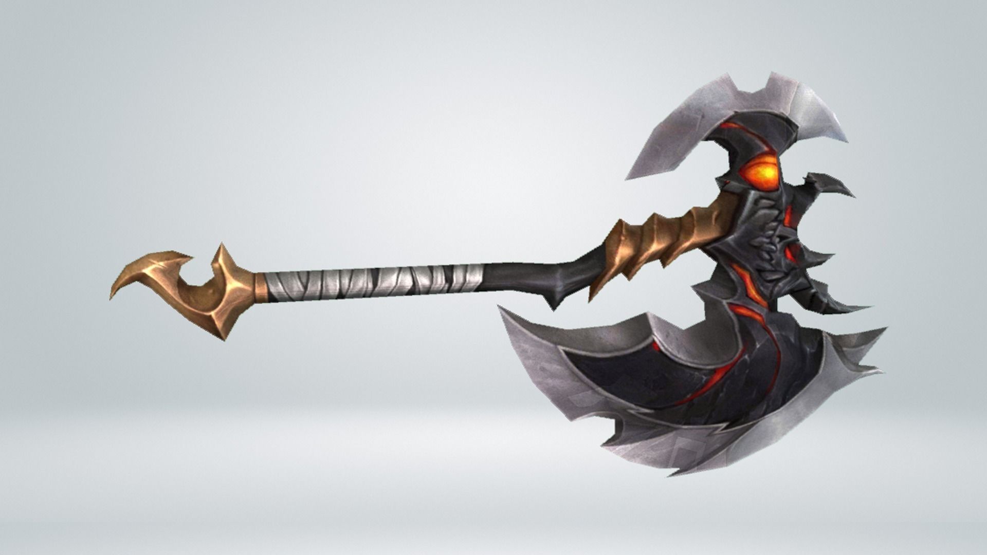 Futuristic Axe Low-poly 3D model_8