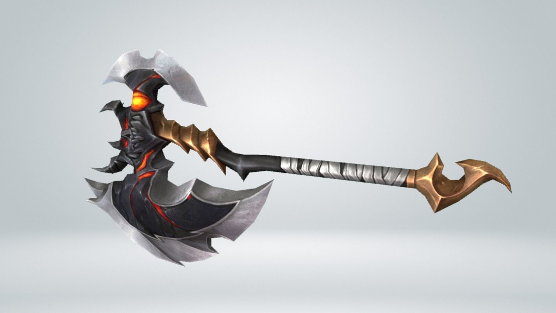 Futuristic Axe Low-poly 3D model_6