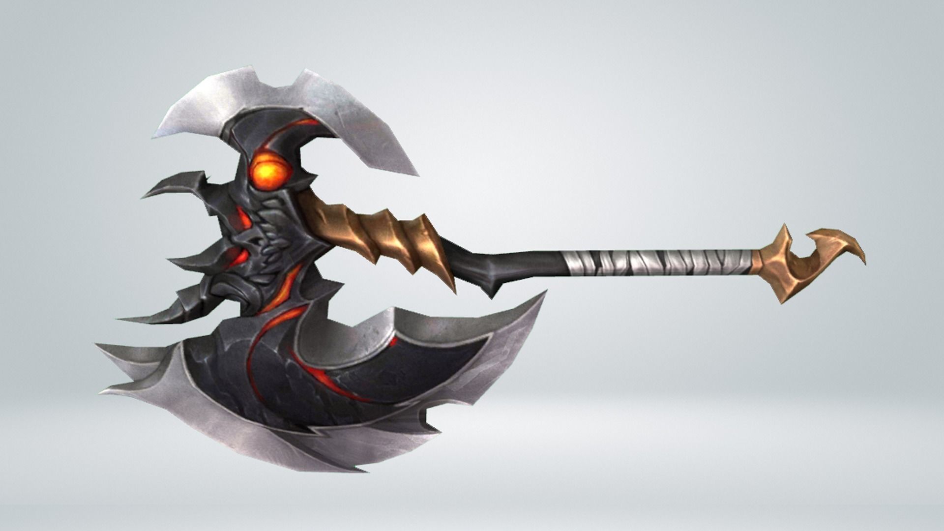 Futuristic Axe Low-poly 3D model_10
