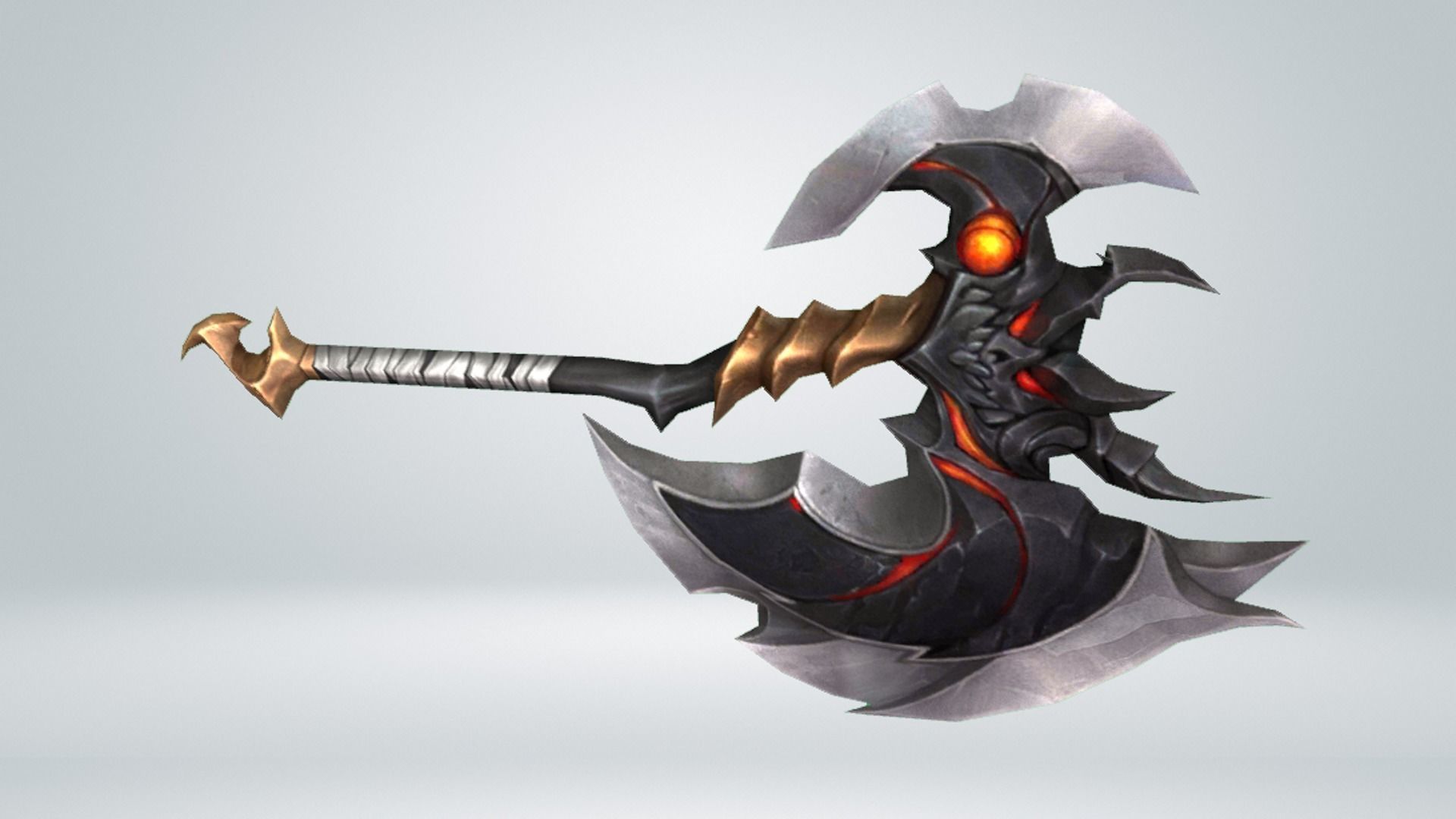 Futuristic Axe Low-poly 3D model_12