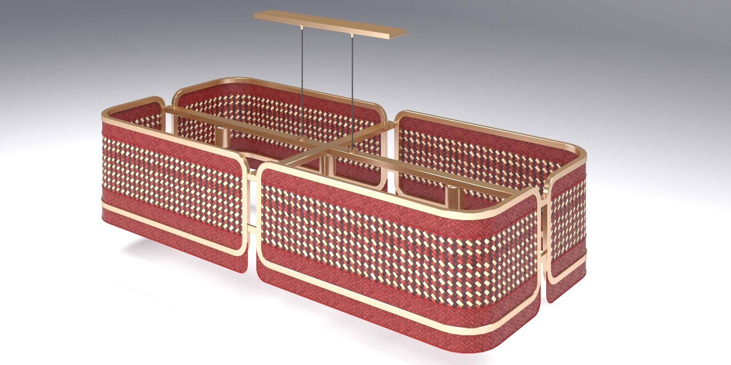 PARASOL LAMP 01 Low-poly 3D model_3