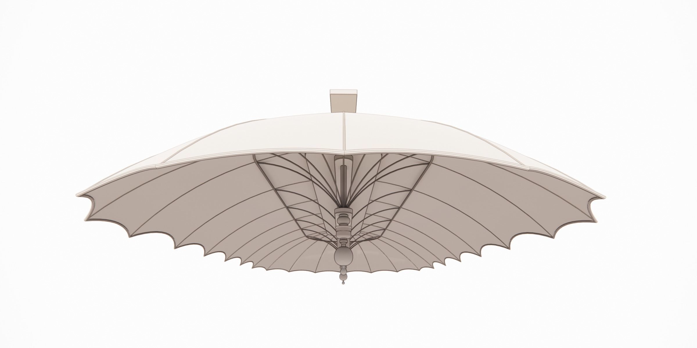 PARASOL LAMP 02 Low-poly 3D model_10