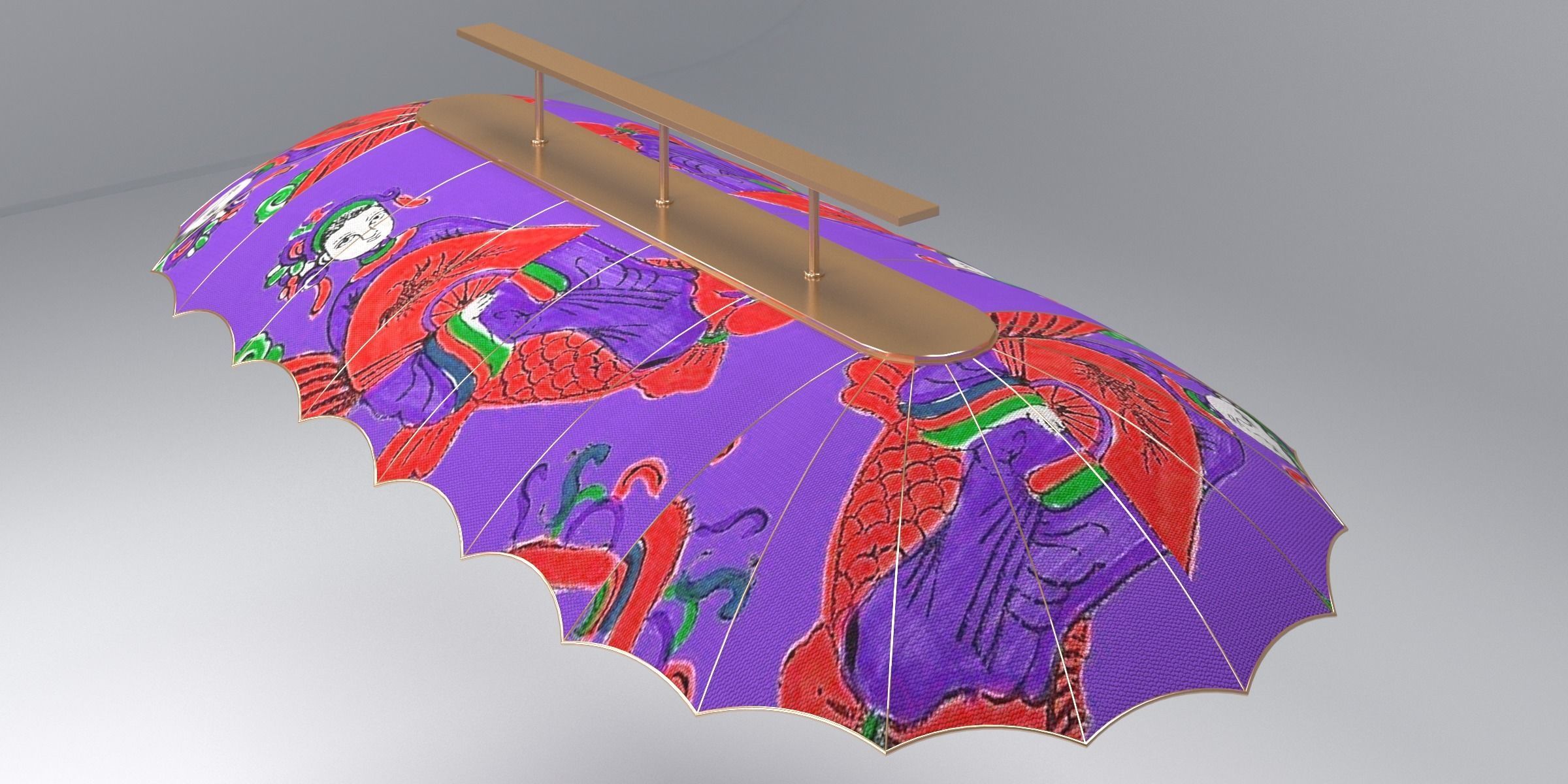 PARASOL LAMP SET 3D Model Collection_18