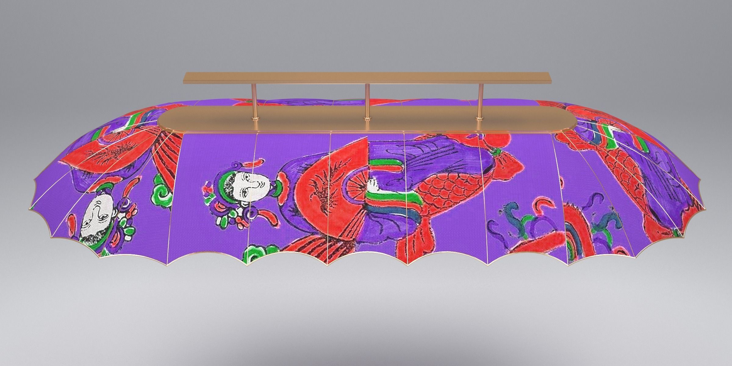 PARASOL LAMP SET 3D Model Collection_16