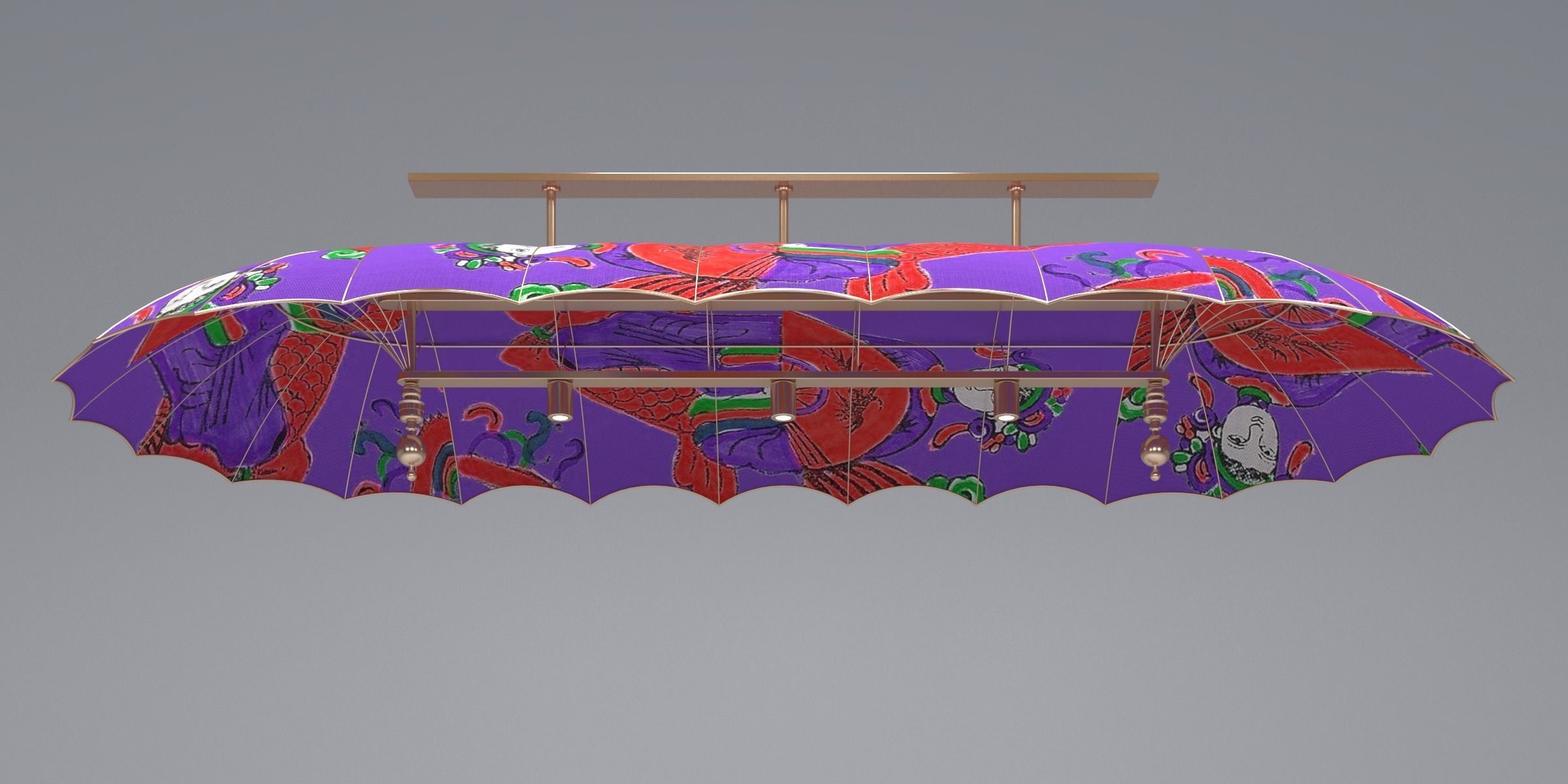 PARASOL LAMP SET 3D Model Collection_21