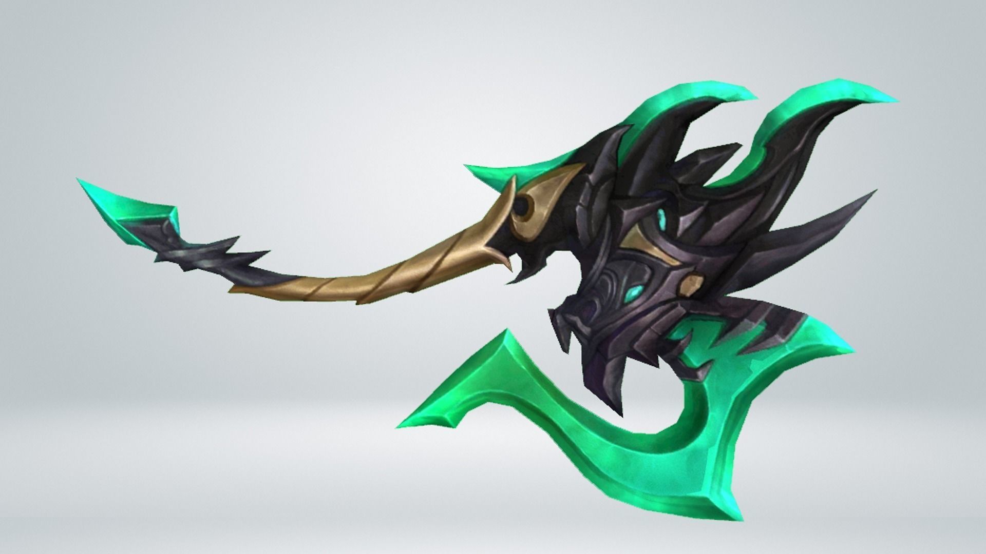 Futuristic Axe Low-poly 3D model_10