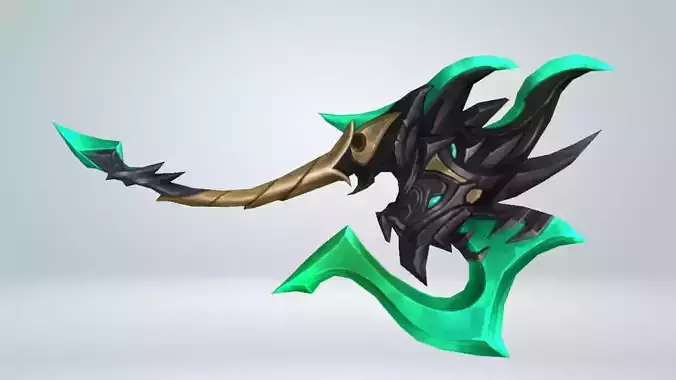 Futuristic Axe Low-poly 3D model