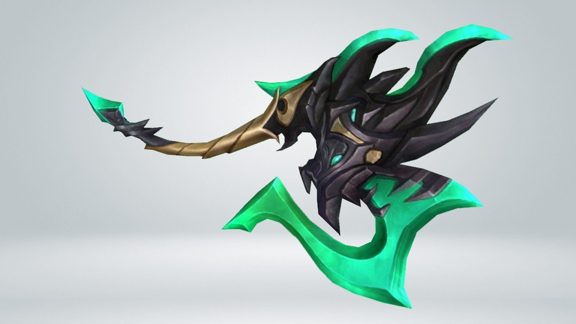 Futuristic Axe Low-poly 3D model_1