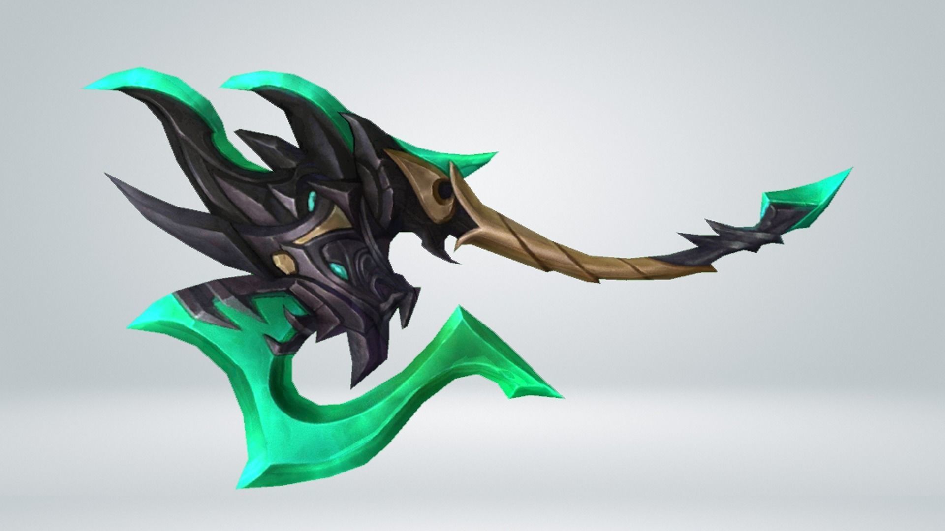 Futuristic Axe Low-poly 3D model_3