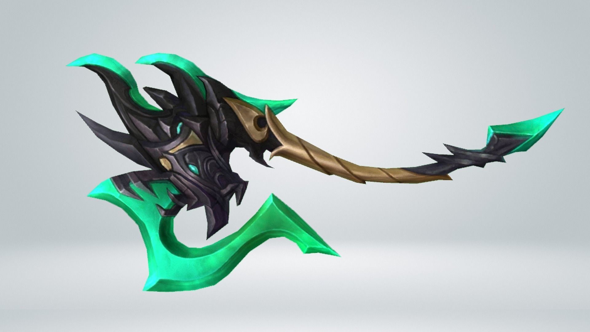Futuristic Axe Low-poly 3D model_2