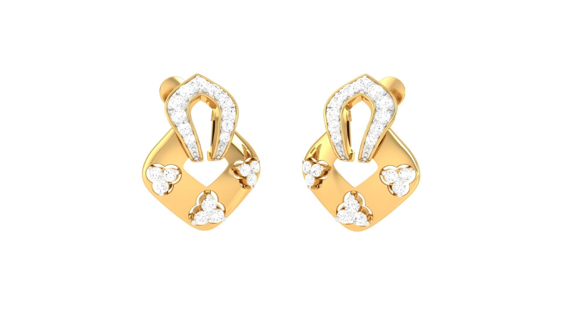 Studs Earrings - 40 3D print model_1