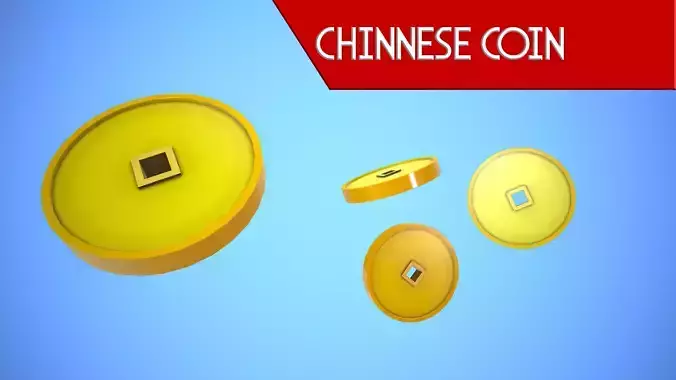CHINNESE COIN CARTOON STYLIZED