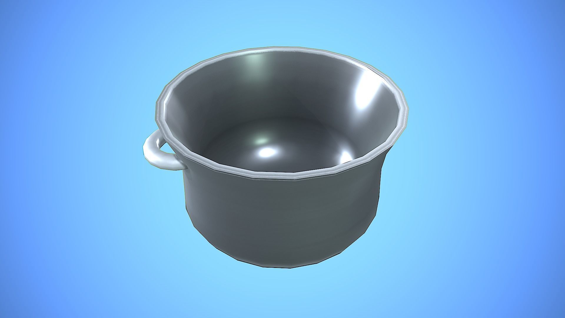 COOKING POT KITCHEN CARTOON STYLIZED Low-poly 3D model_5