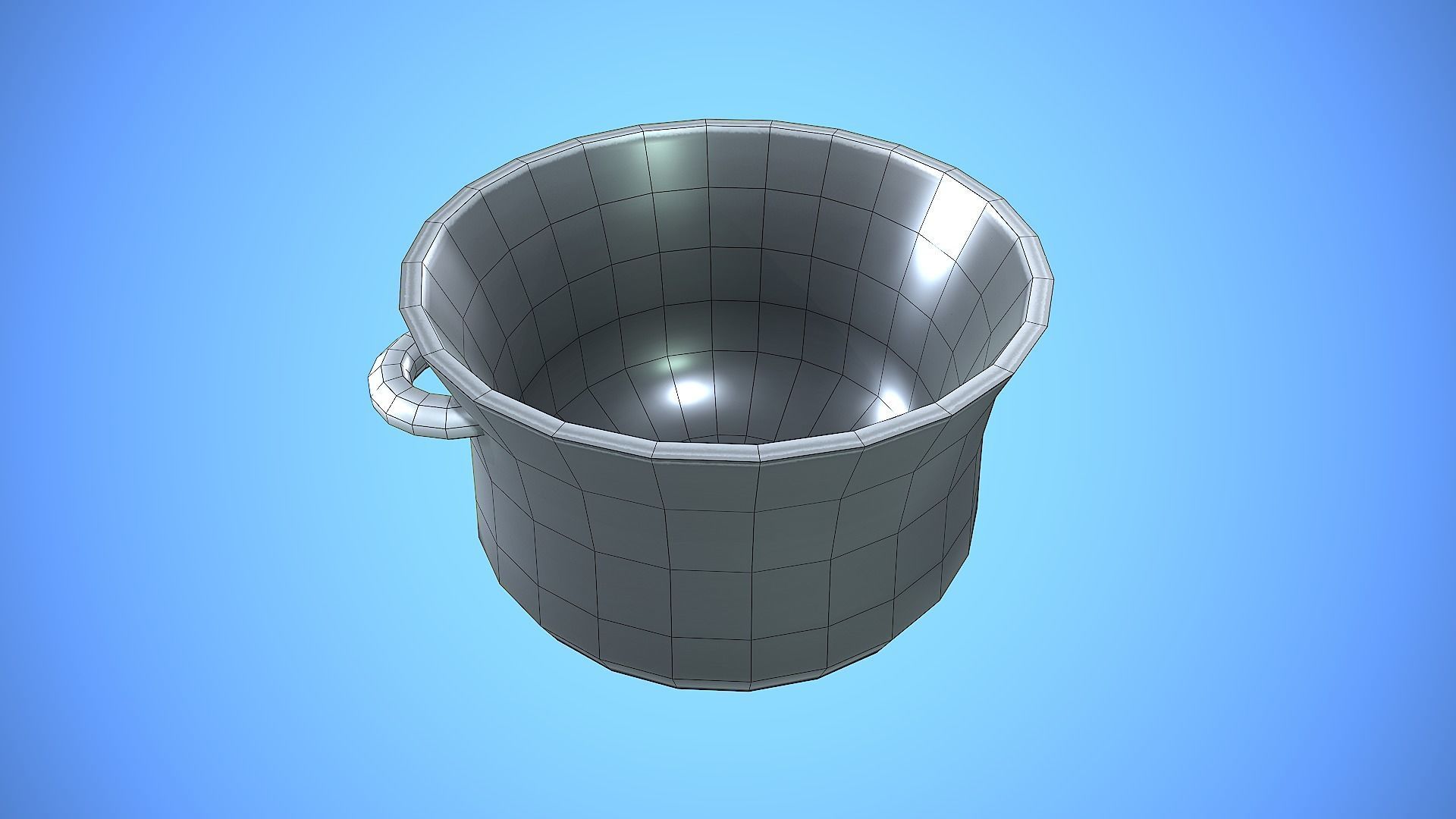 COOKING POT KITCHEN CARTOON STYLIZED Low-poly 3D model_6