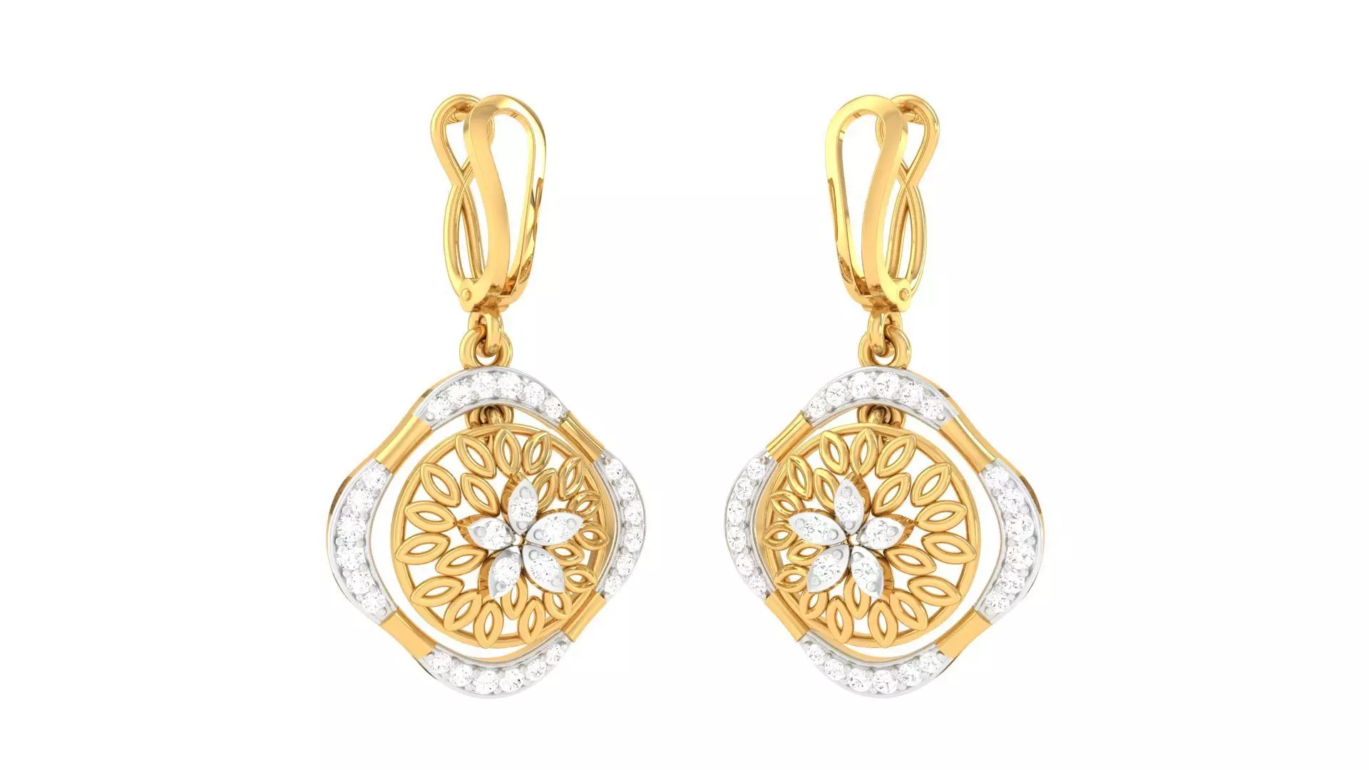 Hoops - Huggies Earrings - 19 3D print model_0